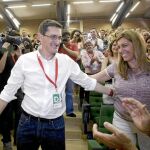 El nuevo secretario general del PSOE de Almería, José Luis Sánchez Teruel, ayer
