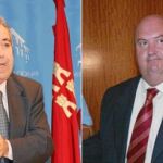El consejero murciano de Agua, Antonio Cerdá. El portavoz socialista de C-LM, José Molina