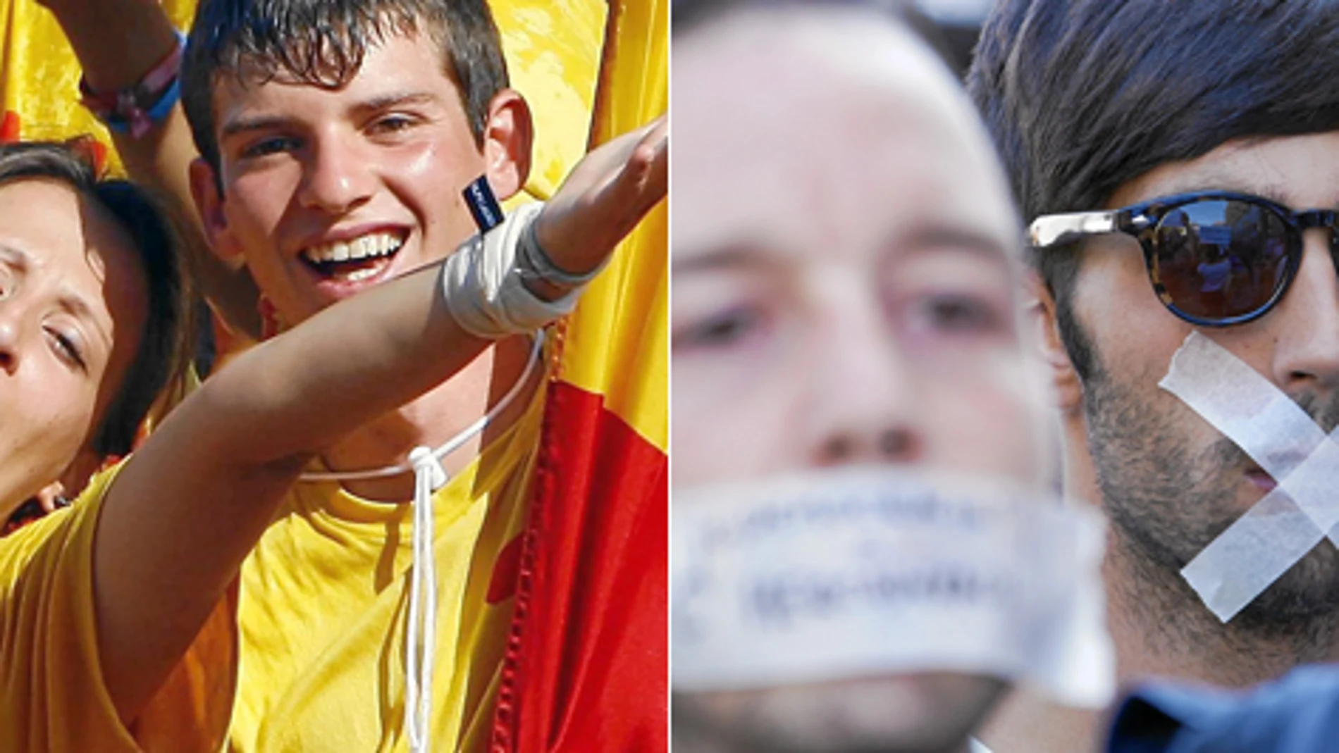 Ilusionados Firmes en la fe. Dos millones de jóvenes procedentes de todo el mundo tomaron Madrid en una fiesta de esperanza. Indignados. Fueron su reverso. En su enfrentamiento con los peregrinos mostraron su peor cara.