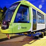 Uno de los nuevos tranvías que circularán por las calles de Murcia