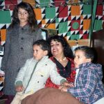 Safia Gadafi con sus hijos en una imagen de archivo