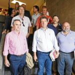 Los representantes sindicales tras anunciar que el próximo 14 de septiembre el curso no empezará con normalidad