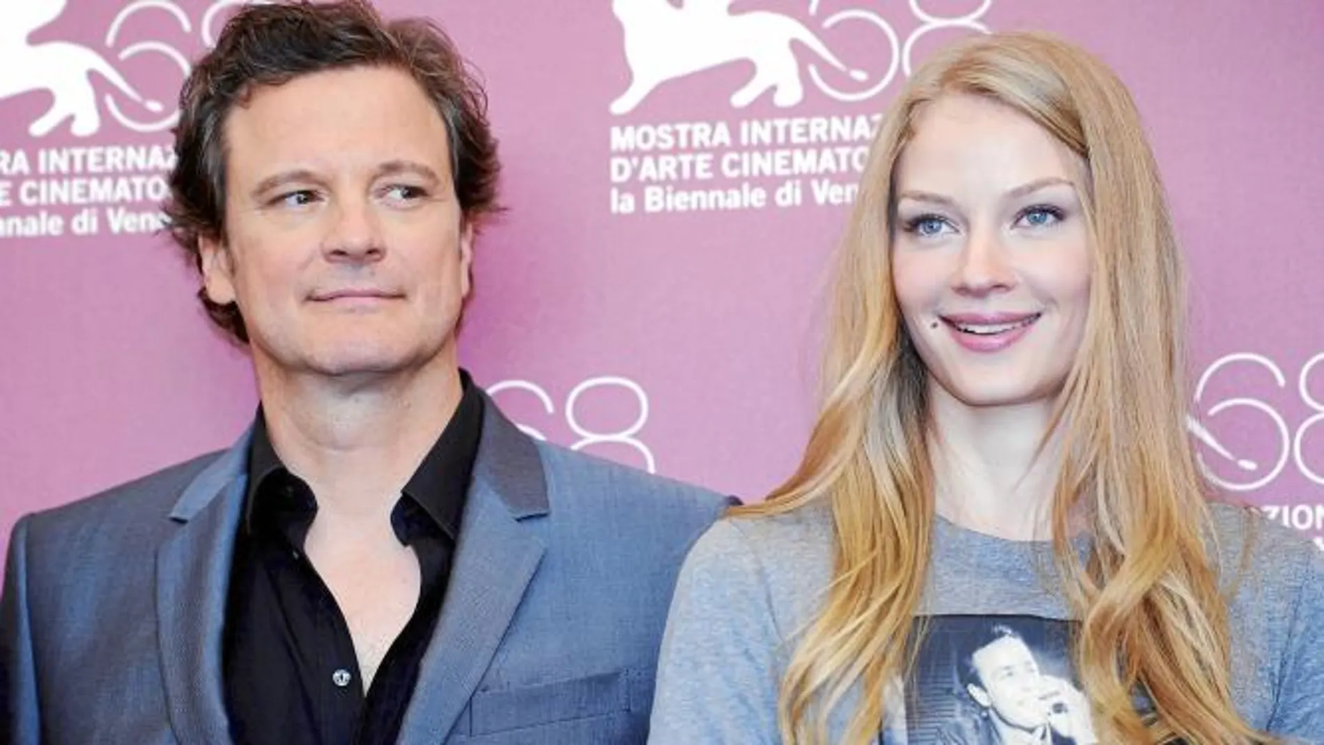 Colin Firth, arriba con la actriz Svetlana Khodchenkova, es uno de los rostros de «El topo»