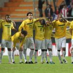 Los jugadores de Brasil en la tanda de penaltis que los echó de la Copa América