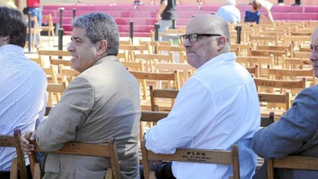 El Parque de la Ciutadella fue ayer el escenario de los ensayos de la celebración de hoy de la Diada de Cataluña