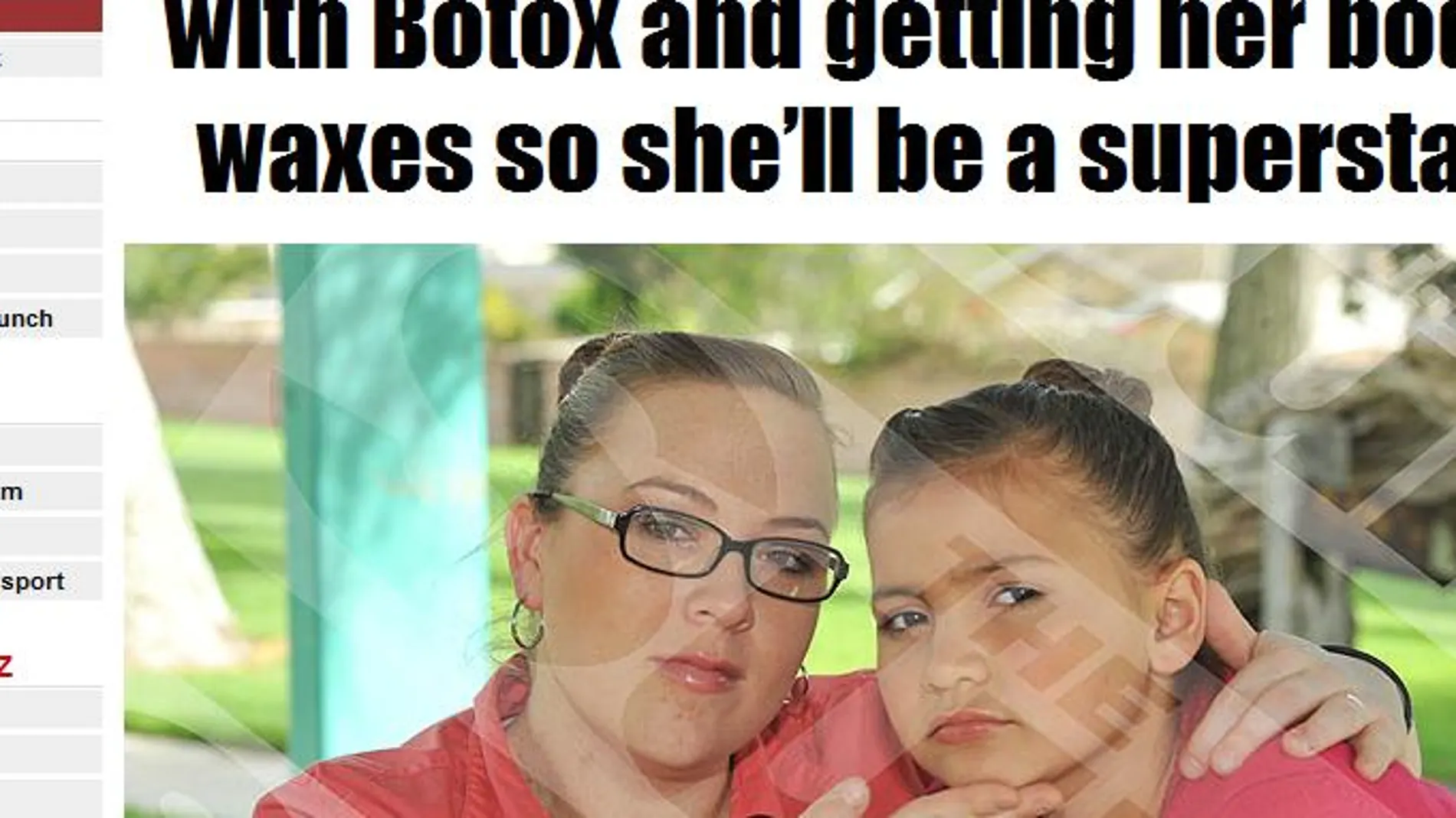 La madre lleva a Britney Cambell, de 8 años, a una clínica de belleza a recibir un tratamiento de botox