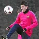 David Villa regresa a El Molinón por sexta vez con una camiseta distinta a la del Sporting, la primera como jugador del Barcelona