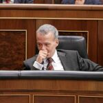 El Ministro del Interior, Antonio Camacho, ayer, en el Congreso