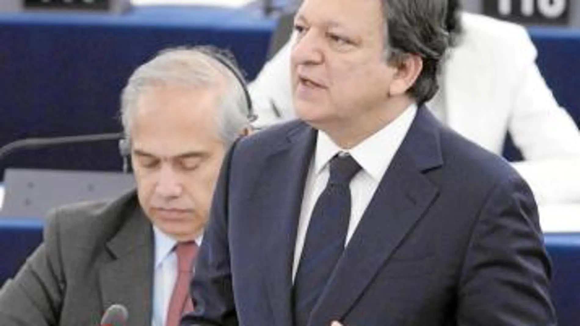 El presidente de la Comisión Europea, José Manuel Durao Barroso, durante el Pleno
