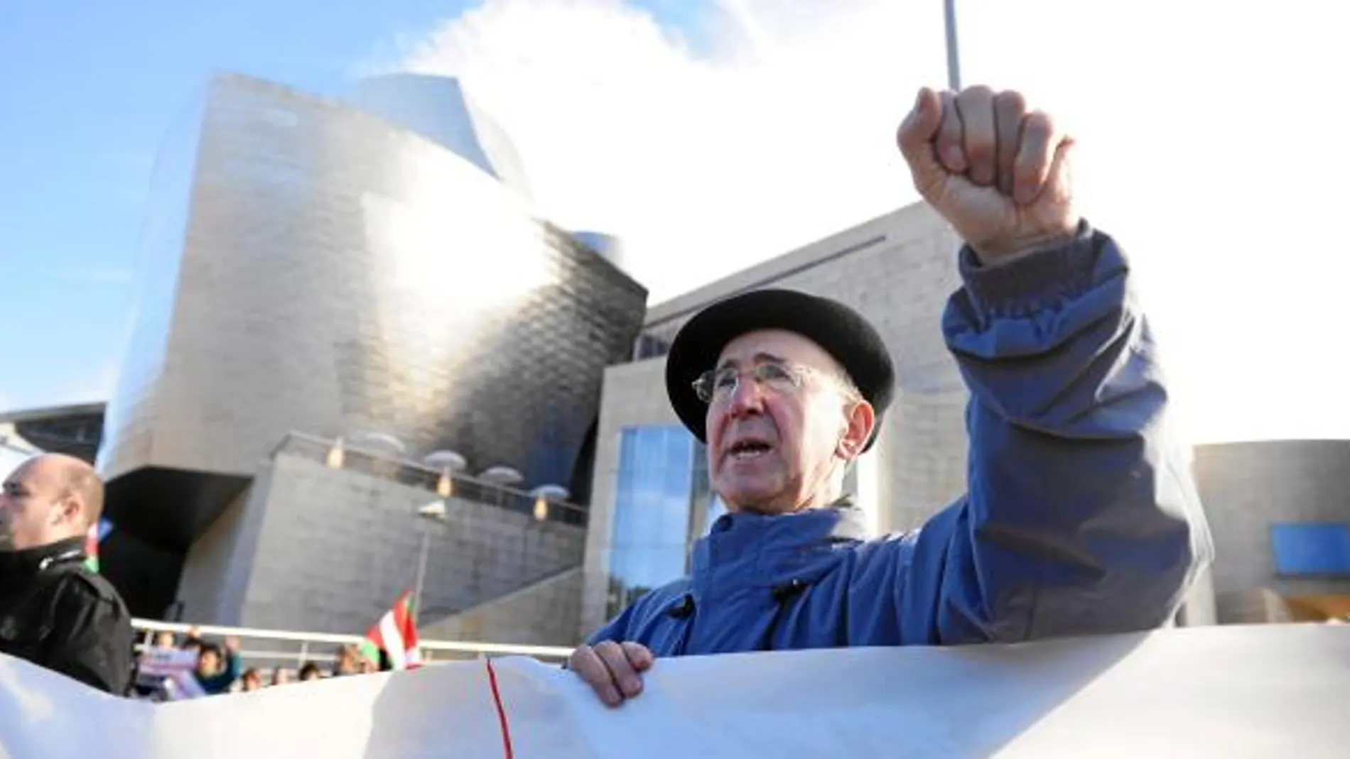 Erkizia, en la manifestación de apoyo a Sortu del pasado día 19 en Bilbao