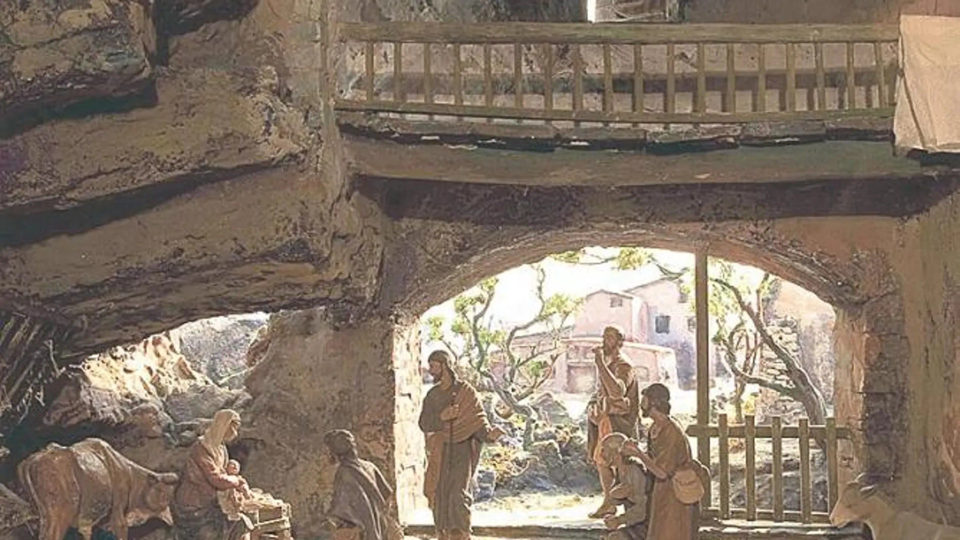 Imagen de uno de los pesebres expuestos en la Pía Almoina en la tradicional muestar organizada por el Museo Diocesano de Barcelona