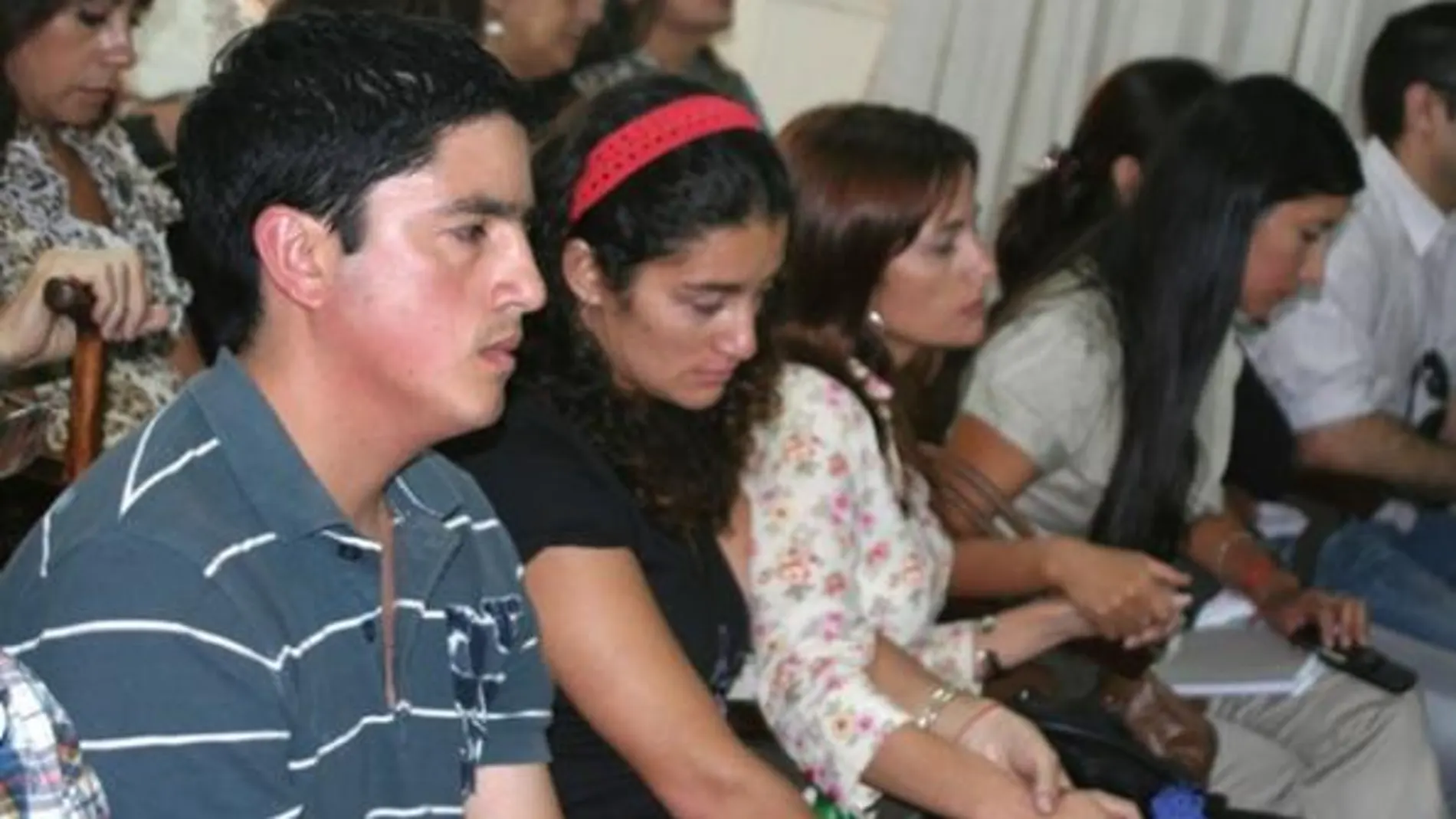 Los familiares de Raúl Britos, durante el juicio (Foto: Poder Judicial)