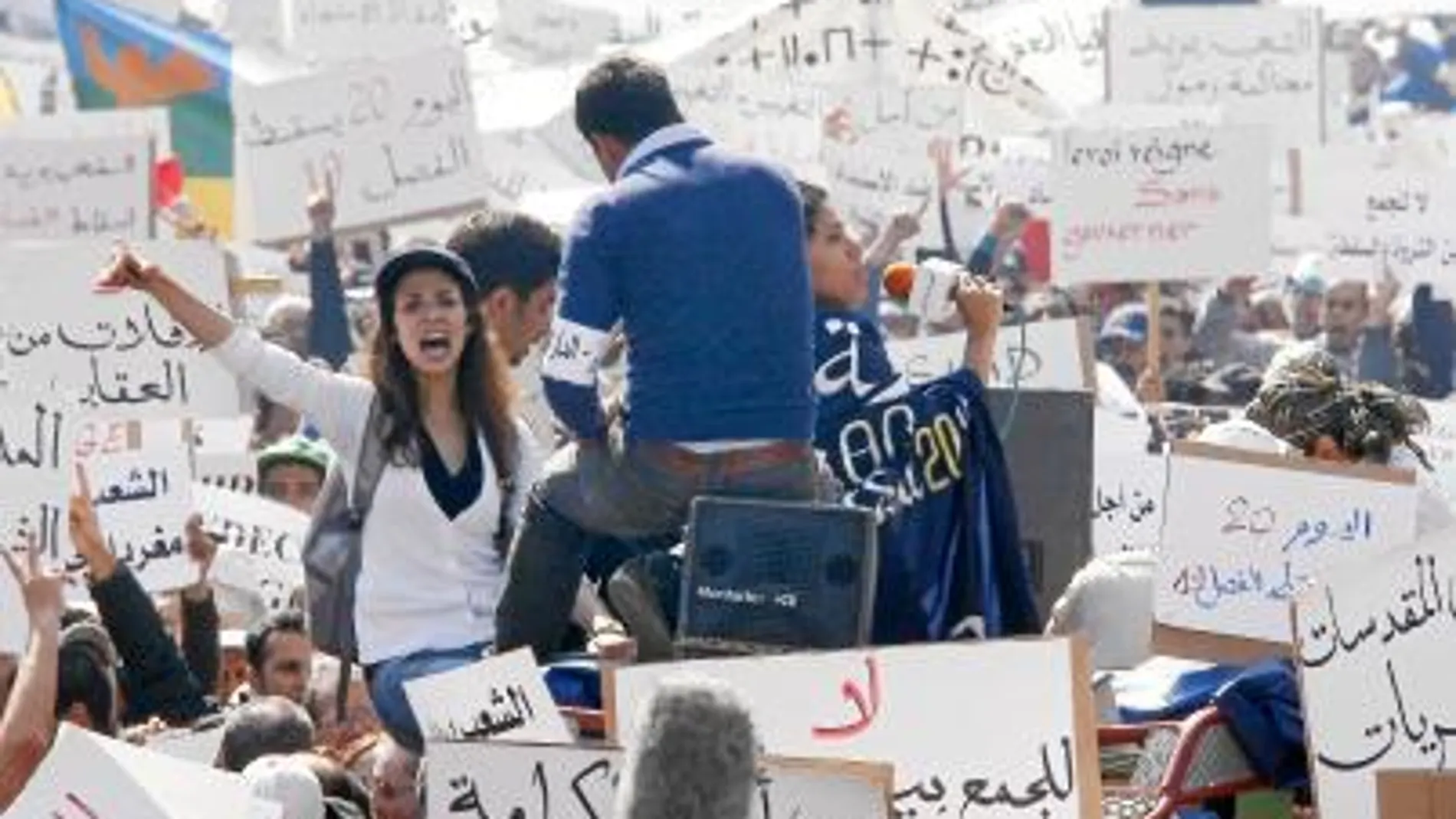 En Casablanca, como en las demás ciudades de Marruecos se manifestaron miles de personas