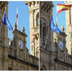 La bandera española en la fachada del Ayuntamiento de San Sebastián fue de nuevo objeto de controversia, al no ondear como el resto de las enseñas.