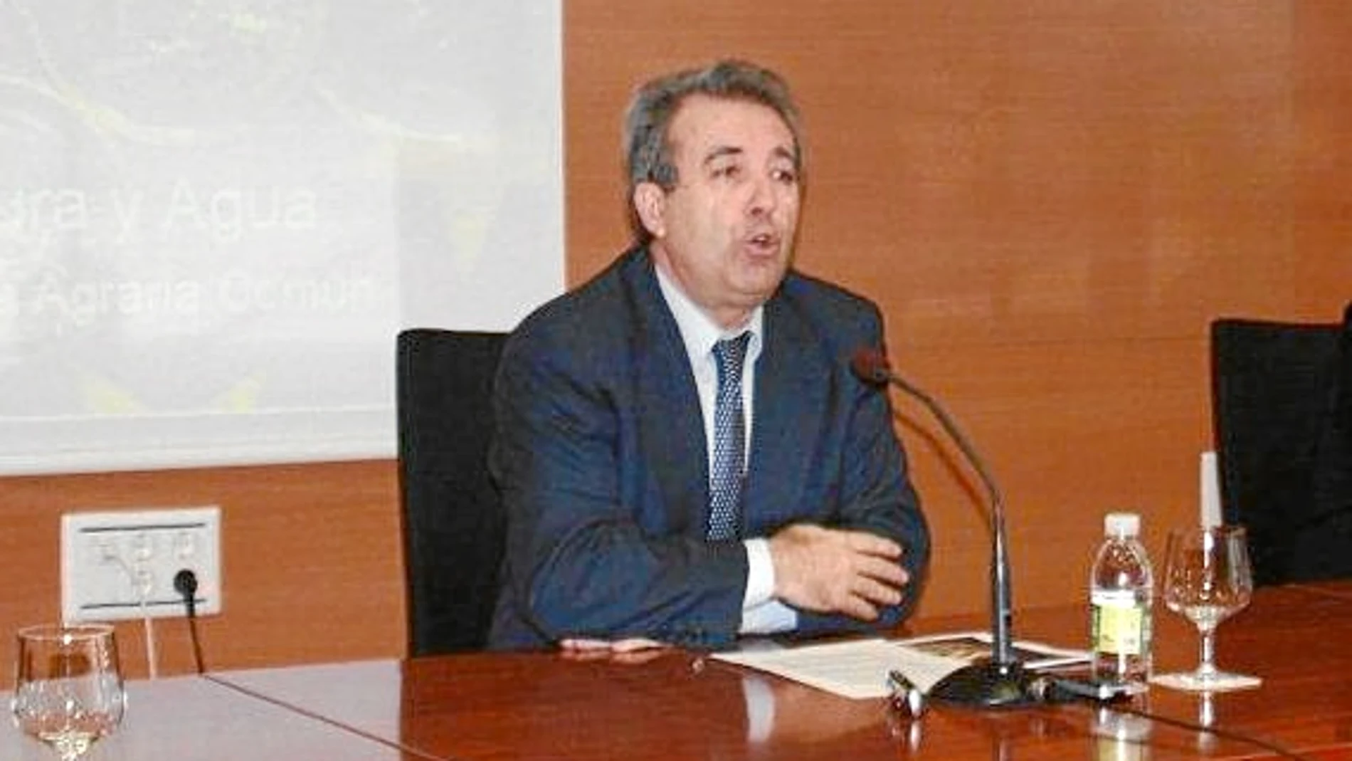 El consejero de Agricultura y Agua, Antonio Cerdá, ayer durante su comparecencia