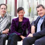 De izda. a dcha., François Chartier, Linda Milagros Violago y Joan Roca