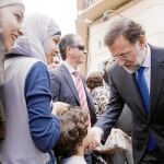 Mariano Rajoy, durante su visita de ayer a Melilla