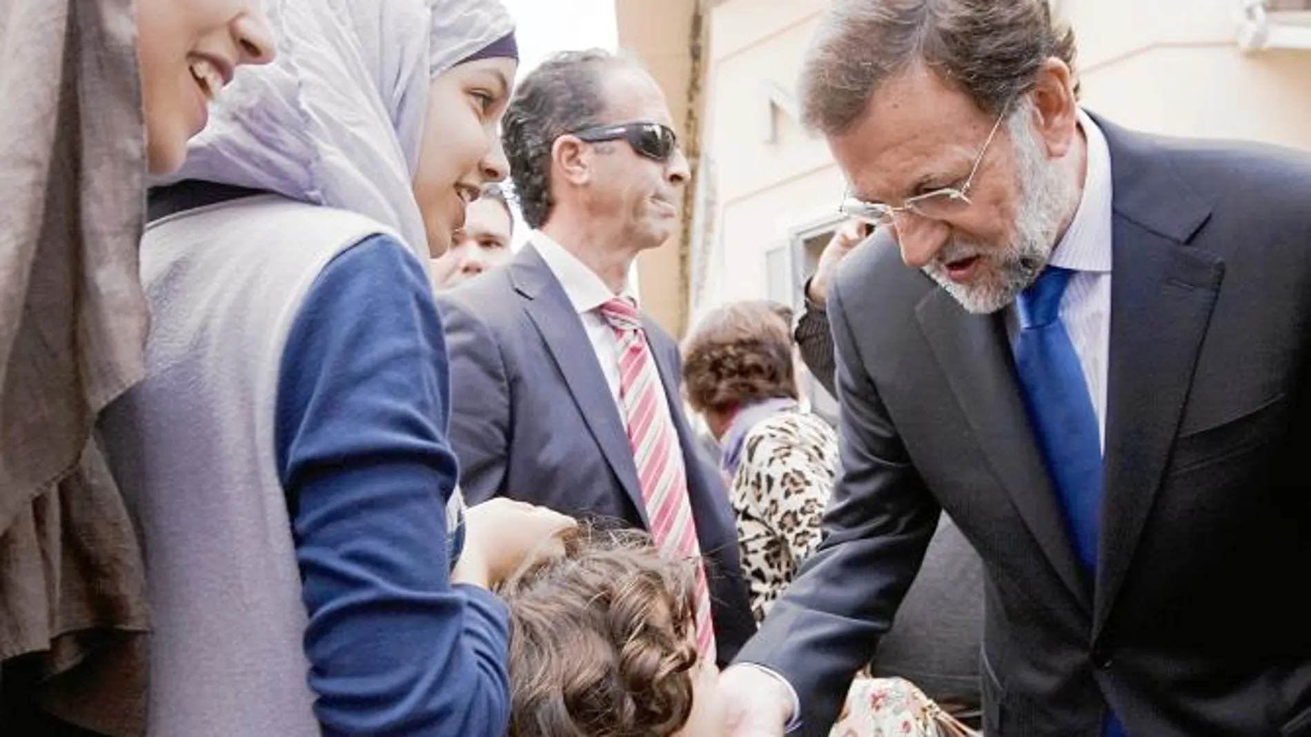 Mariano Rajoy, durante su visita de ayer a Melilla