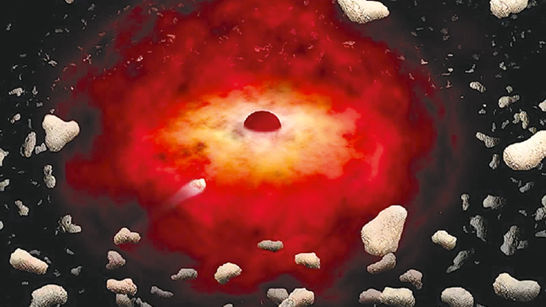 El agujero negro central de la Vía Láctea se atiborra de asteroides