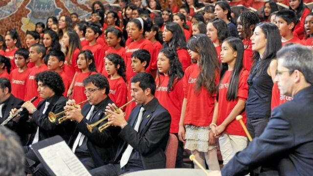 El coro estaba formado por chicos y chicas de entre 8 y 11 años