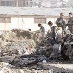 Escombros del atentado perpetrado por una suicida en Afganistán