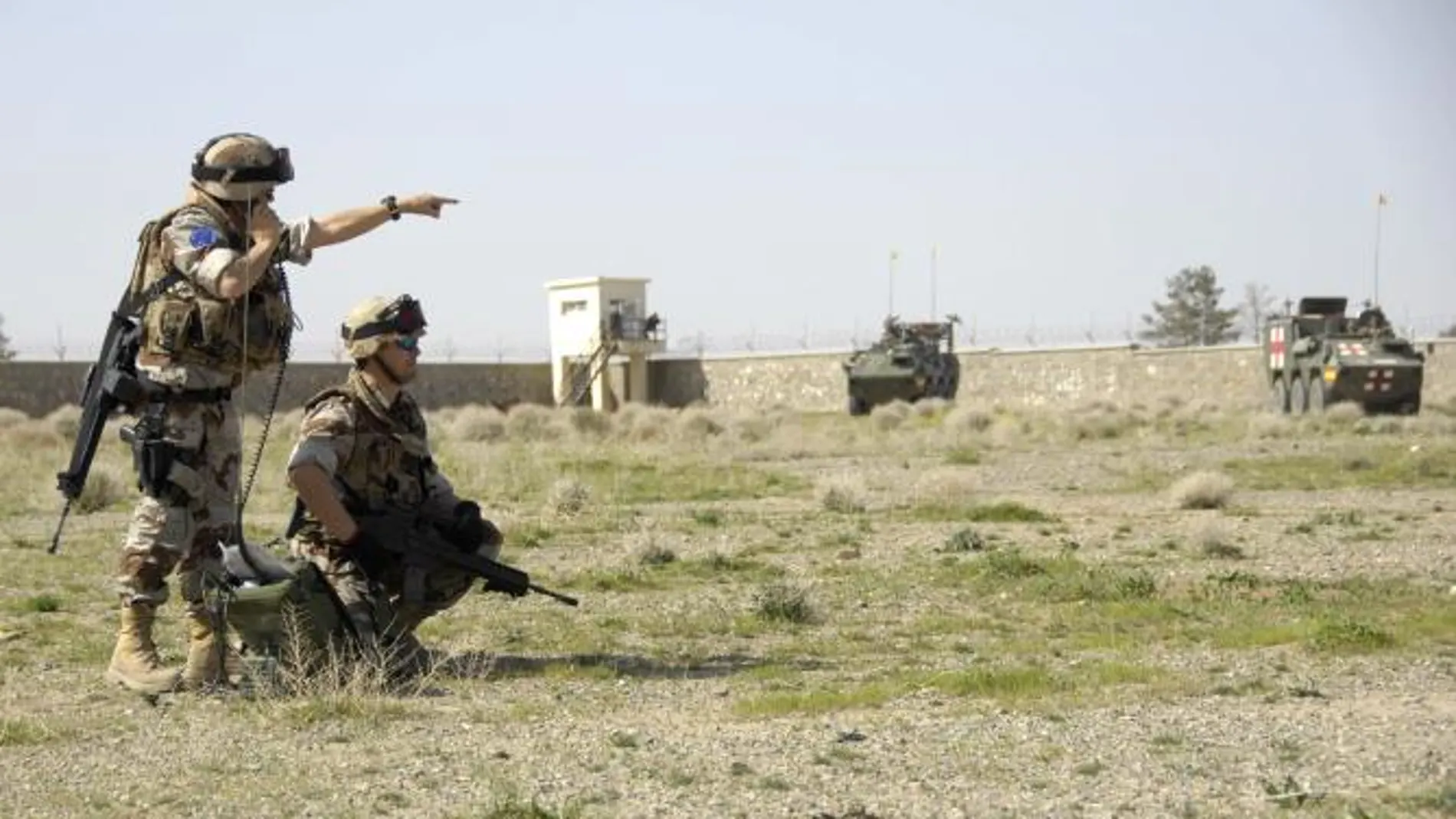 Imagen de tropas españoles en una patrulla en Afganistán