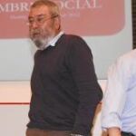 Los líderes de CC OO y UGT, Toxo y Méndez, ayer en Madrid