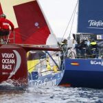 Los veleros Telefónica y Camper durante su participanción en la regata costera de la Volvo Ocean Race