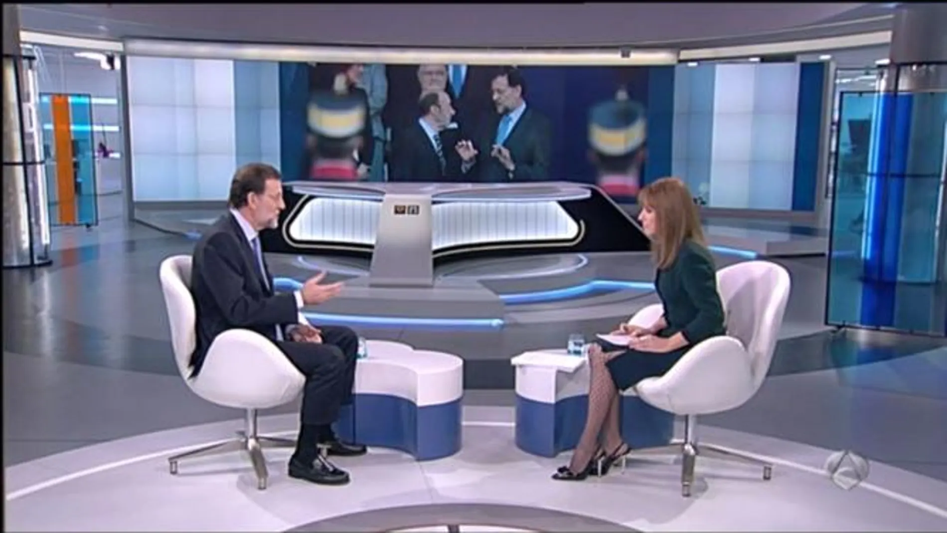 Mariano Rajoy, durante la entrevista con Gloria Lomana