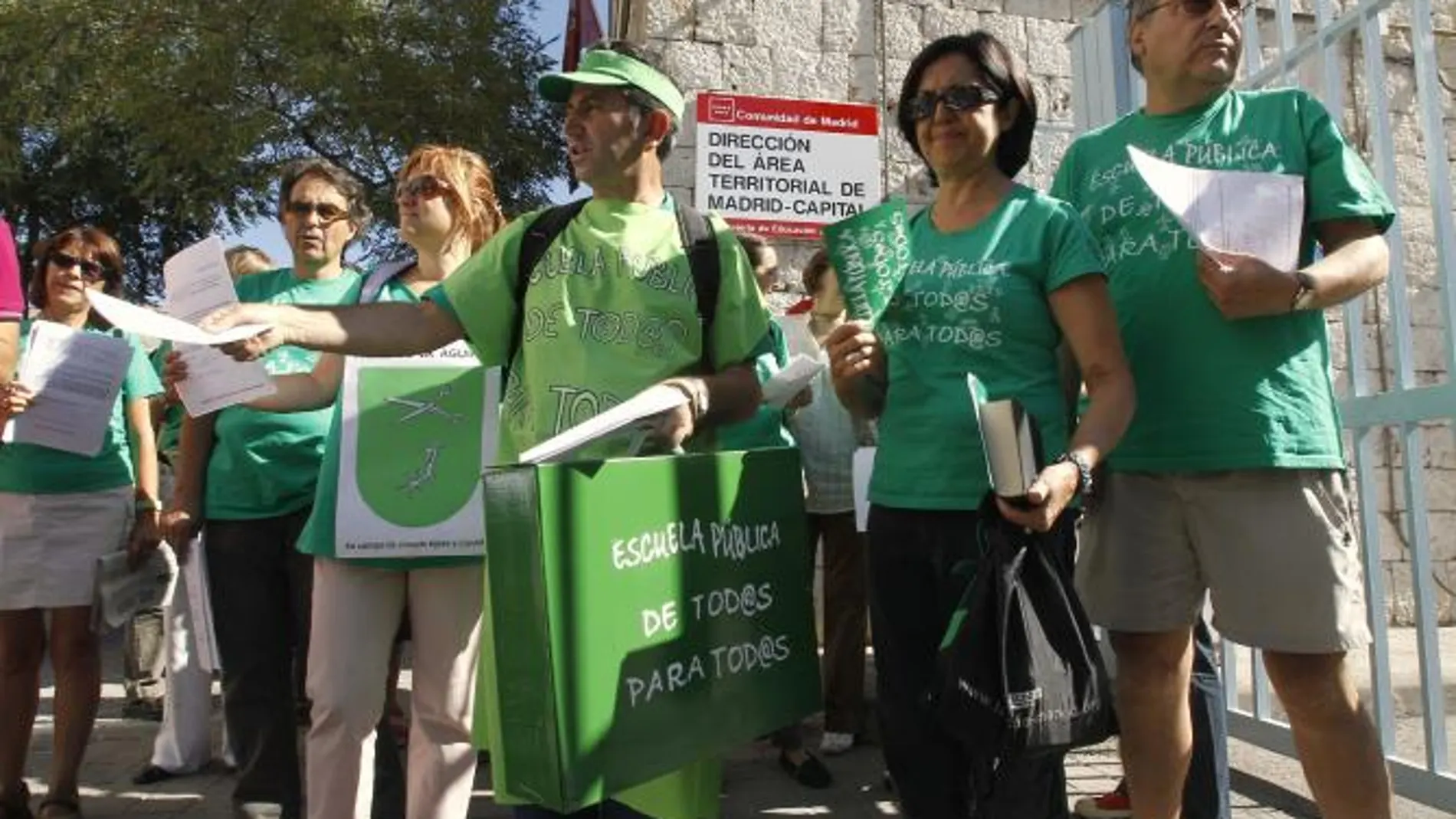 Profesores en una reciente manifestación en Madrid