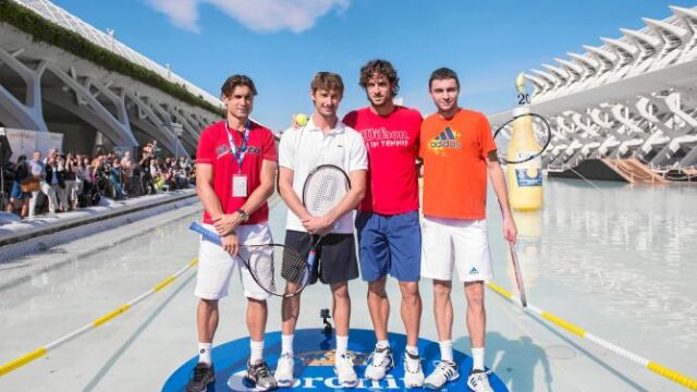 Ferrer, Ferrero, López y Simon participaron en esta divertida iniciativa