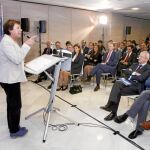 La cabeza de lista del PP por Murcia al Congreso, Pilar Barreiro, durante la presentación oficial de la candidatura popular, el pasado miércoles
