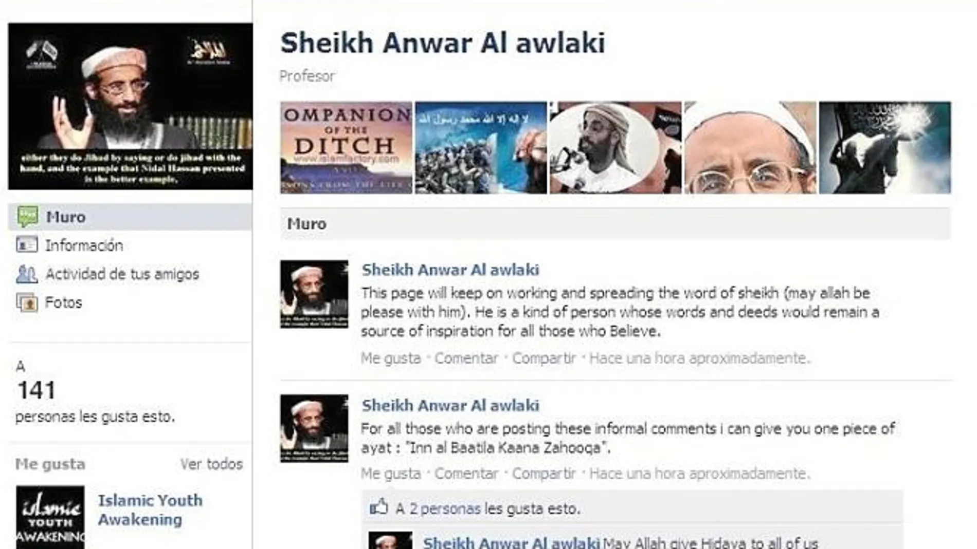 Al AWlaki disponía de un blog en el que captaba a jóvenes musulmanes y de una página en Facebook. Además, era un experto en sortear los controles de You Tube para colgar vídeos
