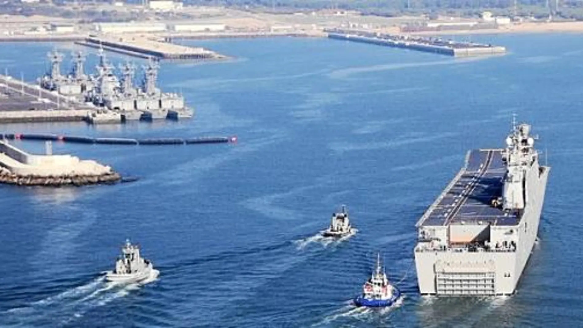 Vista aérea de la base naval de Rota
