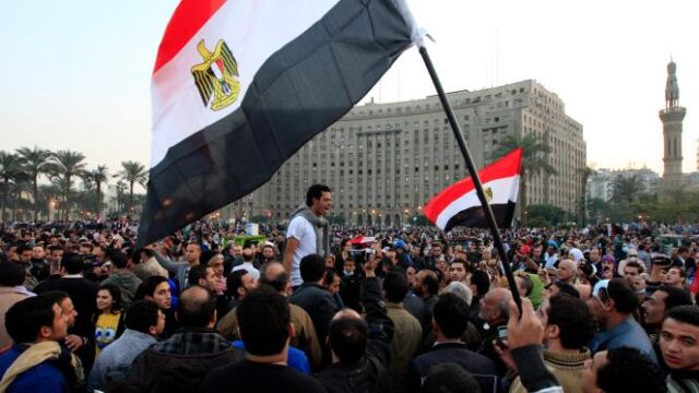 Imagen de la multitudinaria manifestación en la plaza Tahrir de El Cairo, Egipto