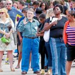 Ayer, hubo largas filas de votantes anticipados en West Palm Beach (Florida)