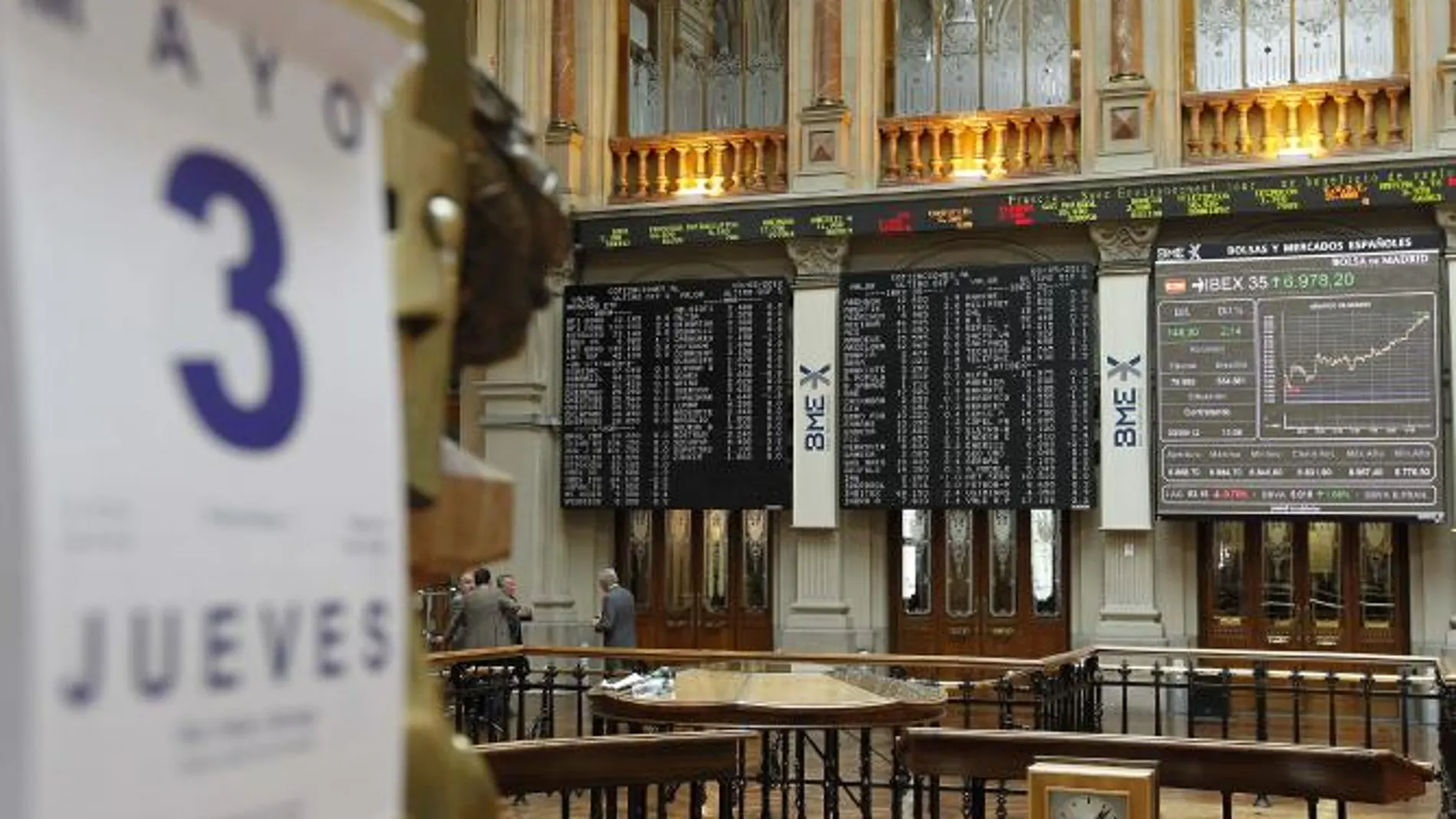 El BCE desinfla el Ibex que mantiene el verde pero se aleja de los 7000 puntos