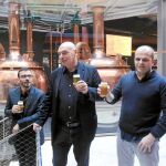 Albert Castellón, Jean Nouvel y Jordi Vilà ayer en la Fábrica Moritz