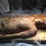 Imagen del cadáver de Gadafi