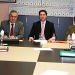 Tovar, Sevilla y Jódar (centro) presidieron la reunión de la sexta Comisión Mixta