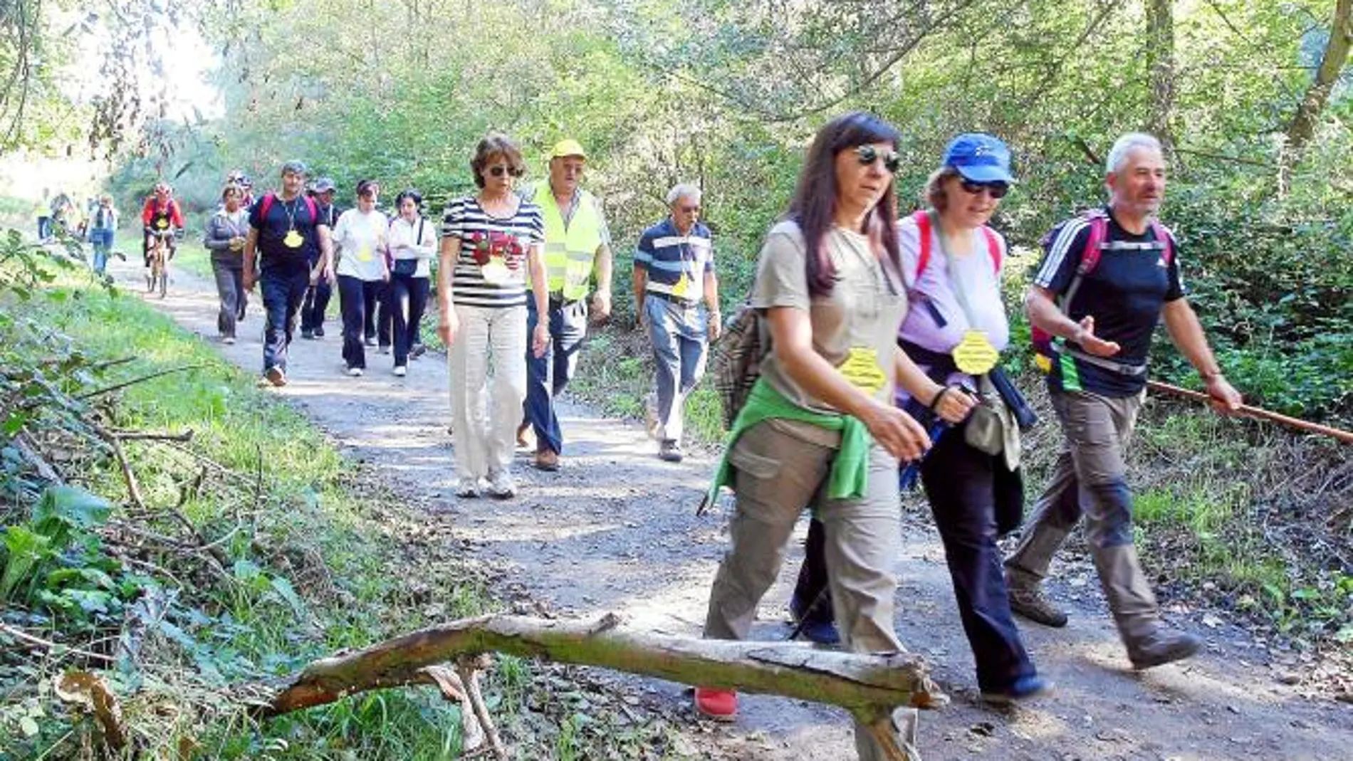 Marcha para reconocer la ruta jacobea del Manzanal