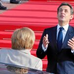 Sarkozy y Merkel, durante la reunión celebrada en 2010 en Deauville