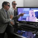 El presidente del Canal de Isabel II, Ignacio González, visitó ayer los estudios de la productora «El Ranchito» –ganadora de siete Goyas por sus efectos visuales en «Ágora» o «Mortadelo y Filemón»– donde se ha elaborado una película en 3D de Da Vinci para