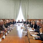 Vista general de la reunión del Consejo de Ministros italiano celebrada en Roma