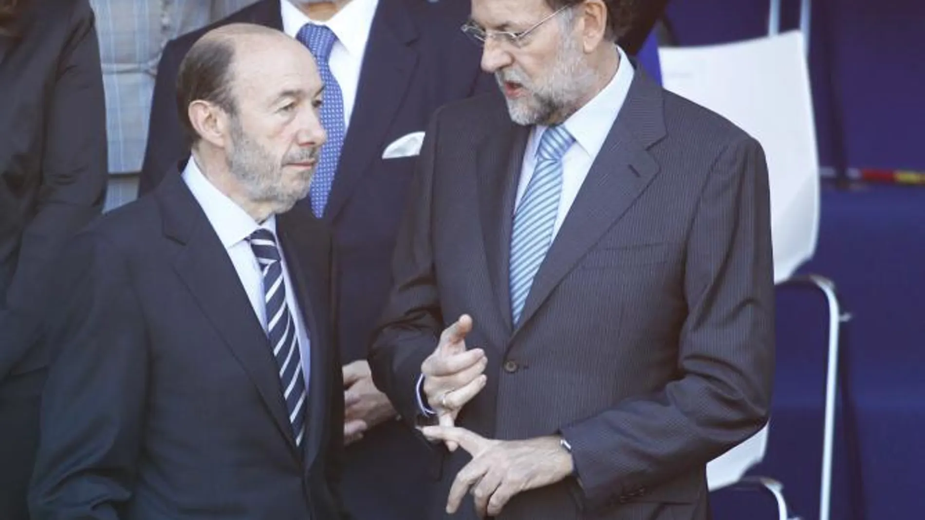 Rajoy y Rubalcaba, en el Desfile del 12 de octubre