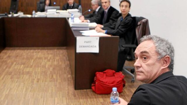 El chef Ferran Adrià, durante el juicio celebrado en Barcelona