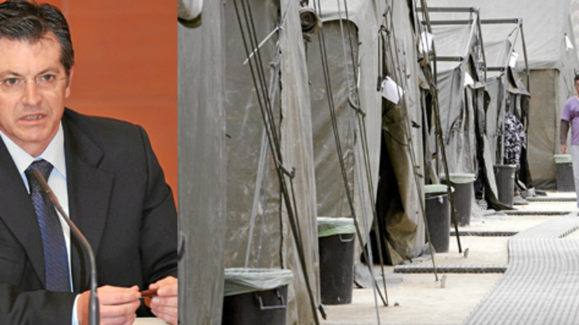 El alcalde de Lorca, Francisco Jódar, explica que la recogida del campamento es un paso más para la normalización de la Ciudad del Sol