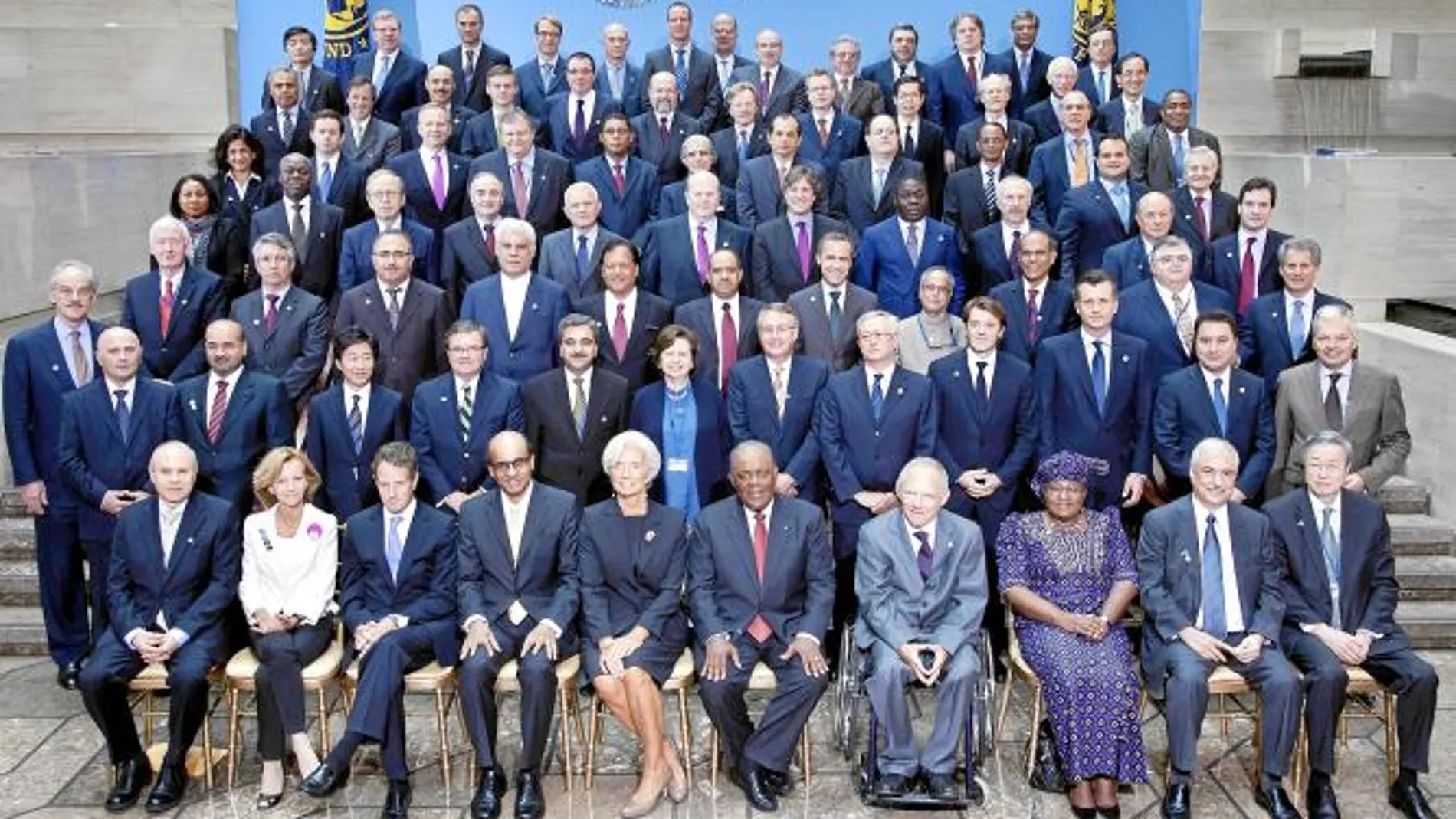 Los líderes económicos, en el encuentro anual del FMI