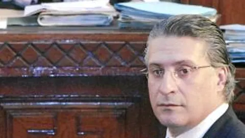 Nabil Karui, el director del canal privado, ayer, ante el tribunal