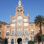 Entrada del recinto histórico del Hospital de Sant Pau de Barcelona